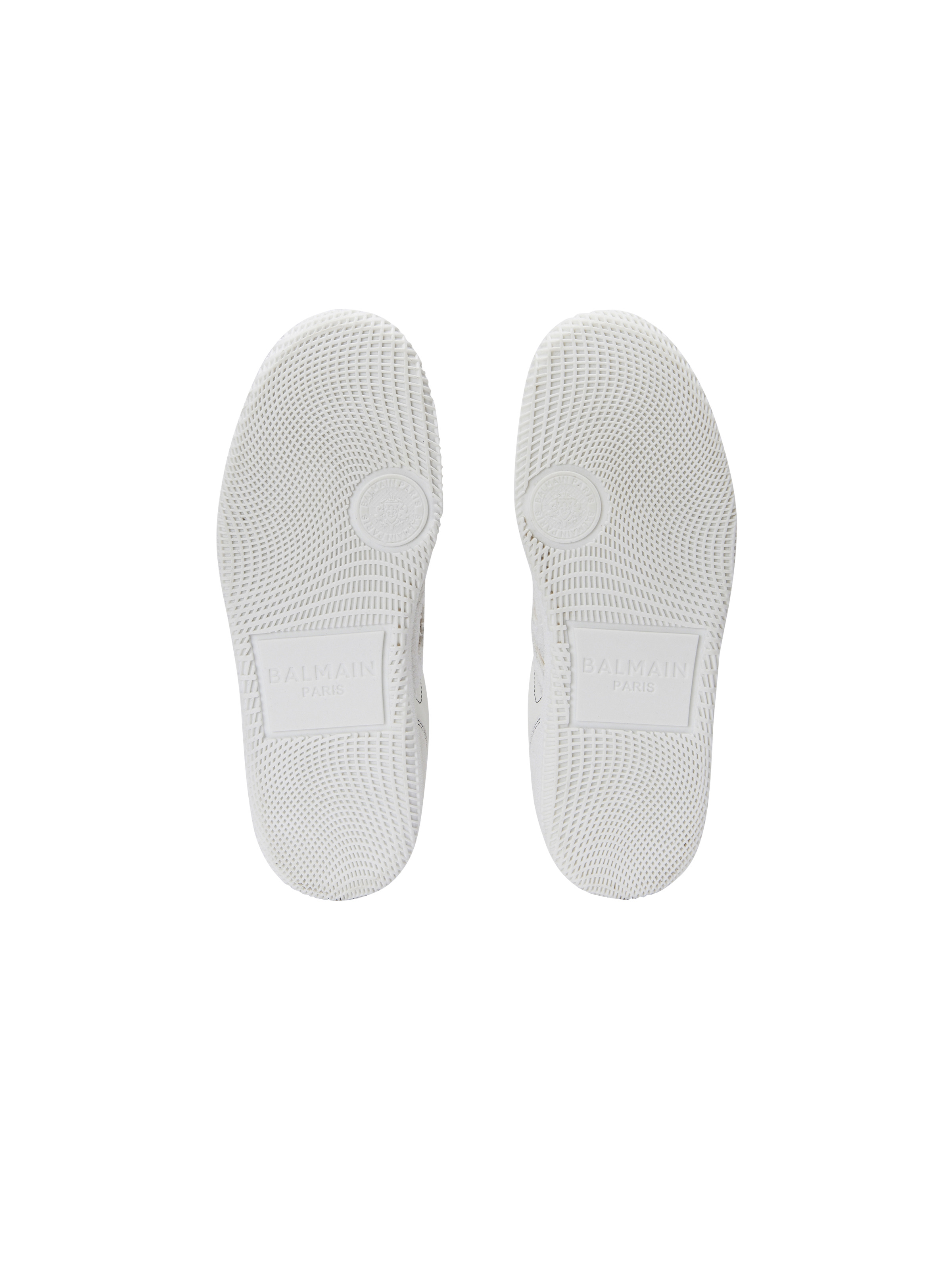 Balmain Swan trainers in calfskin and suede - 4