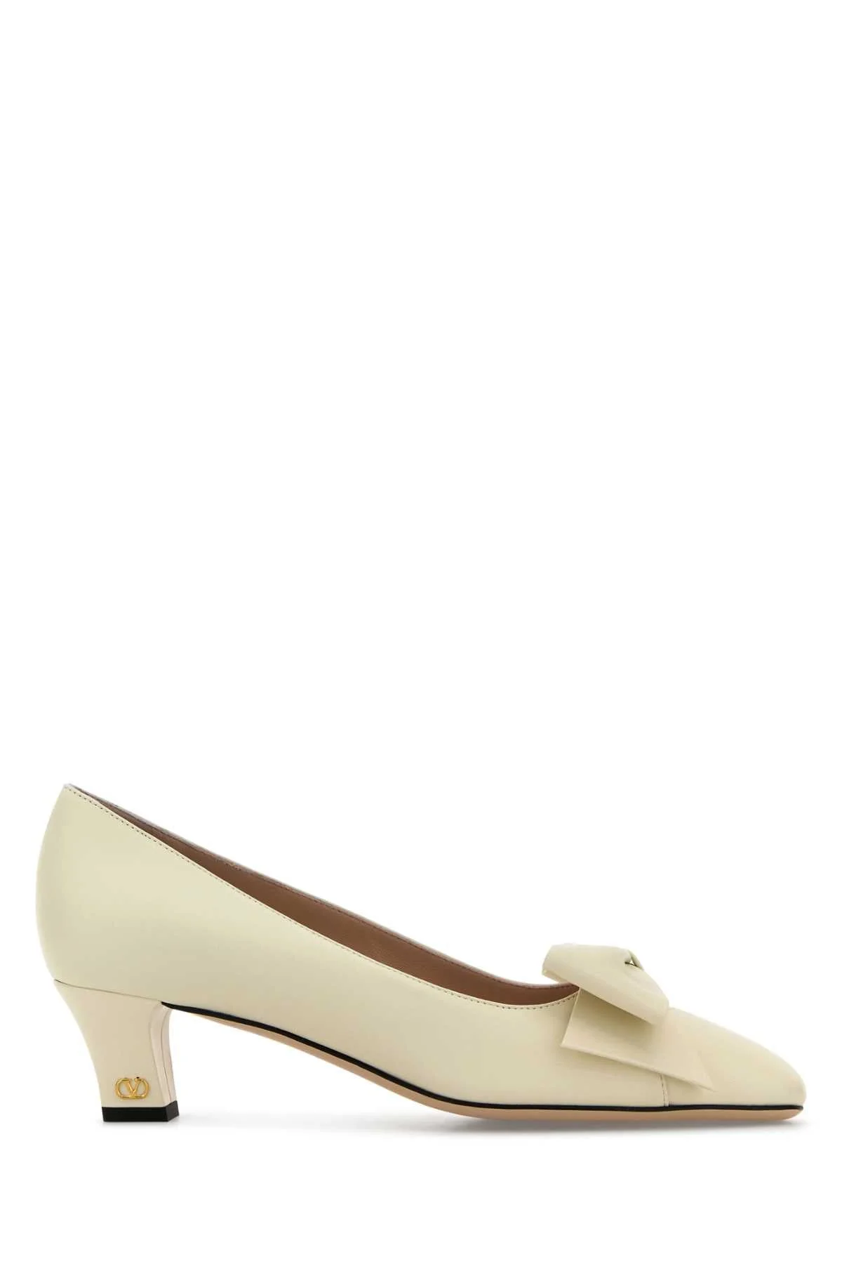 Valentino Garavani Women Ivory Leather Bowow Pumps - 1