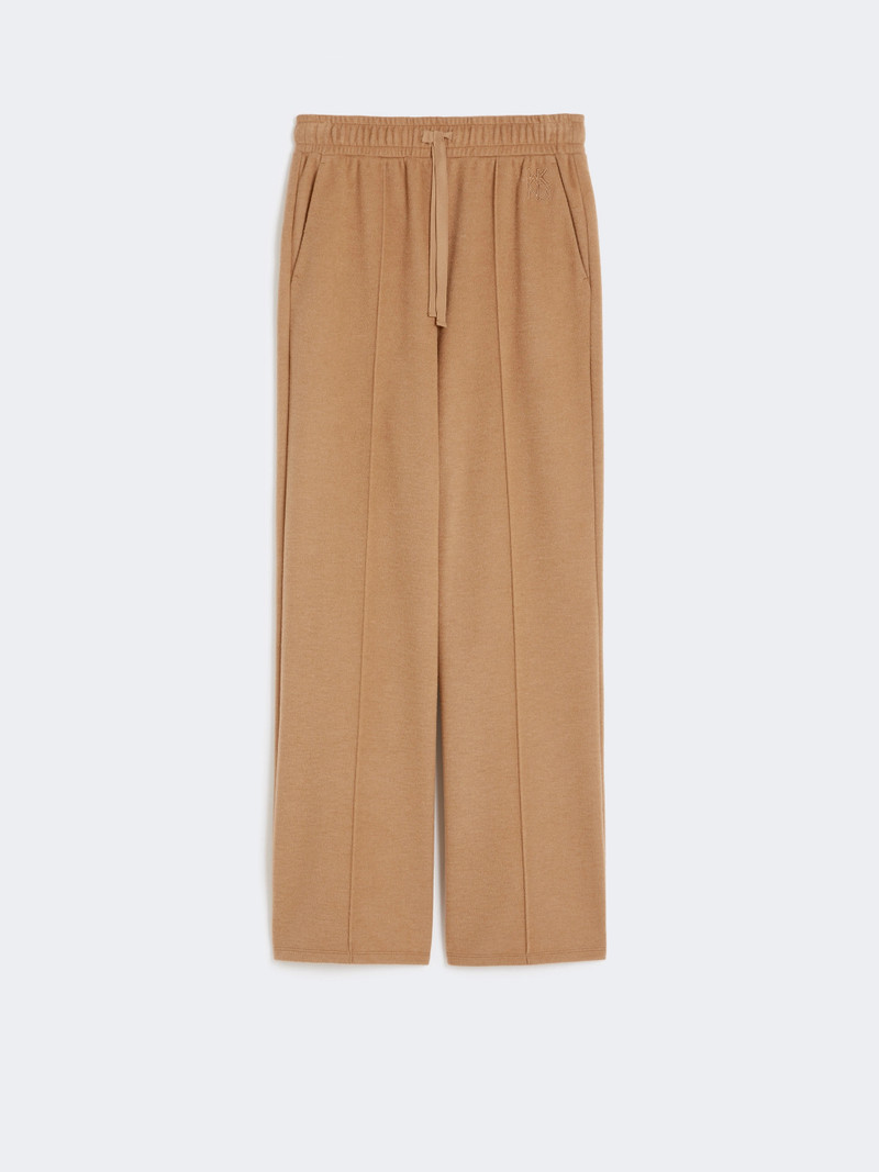 SPONDA Drap-effect jersey trousers - CAMEL 1