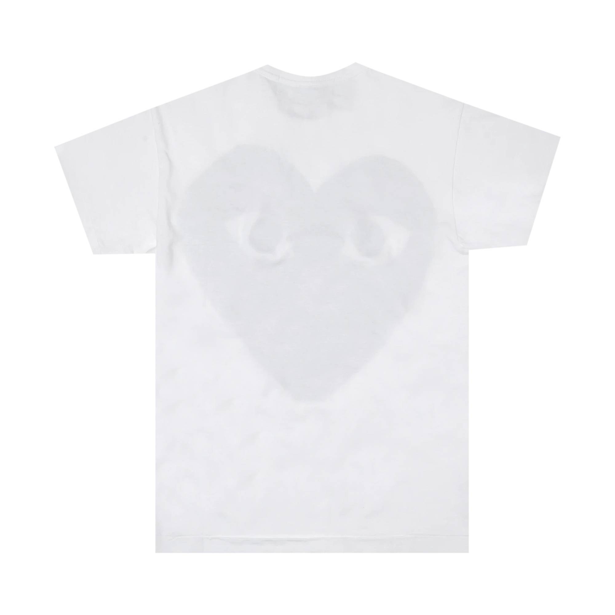 Comme des Garçons PLAY Camo Heart Logo Tee 'White' - 2