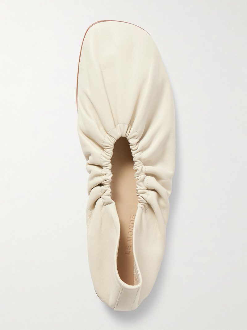LE MONDE BÉRYL Mica Gathered Leather Ballet Flats outlook