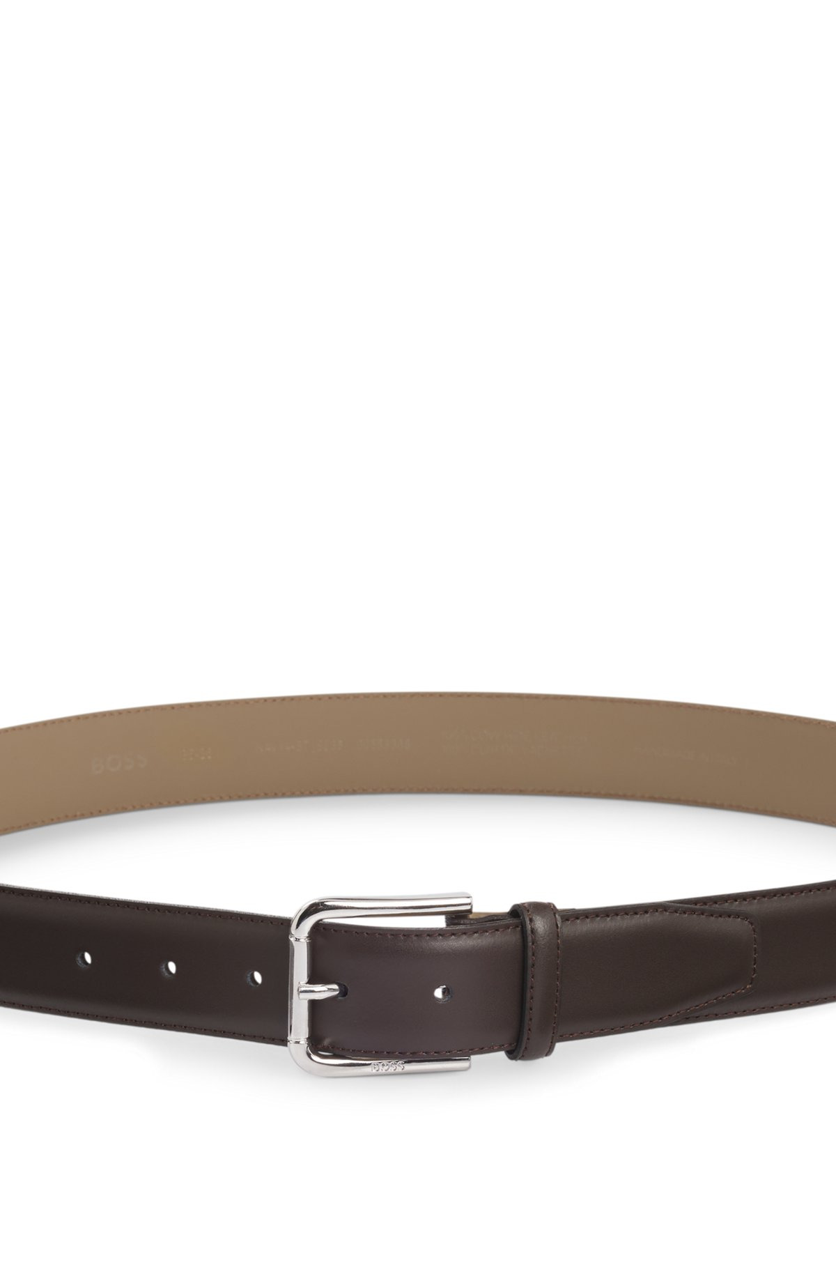 ITALIAN-LEATHER BELT WITH PIN BUCKLE - 4