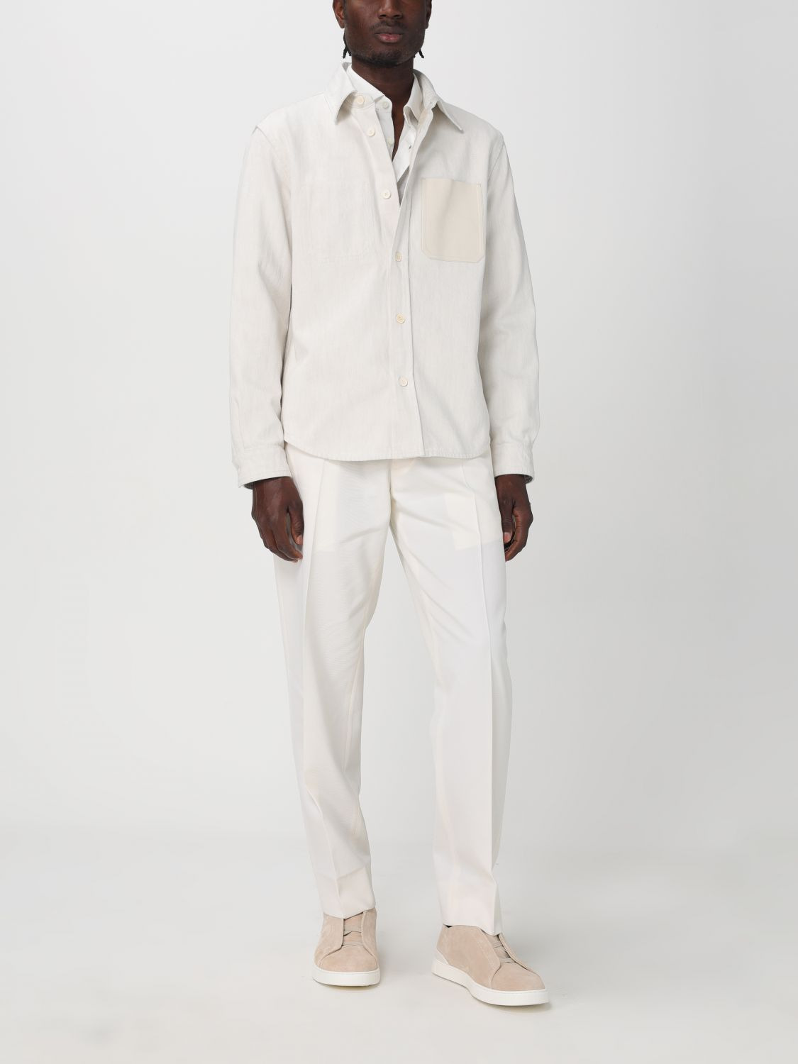 Zegna Shirt Men Sand - 2