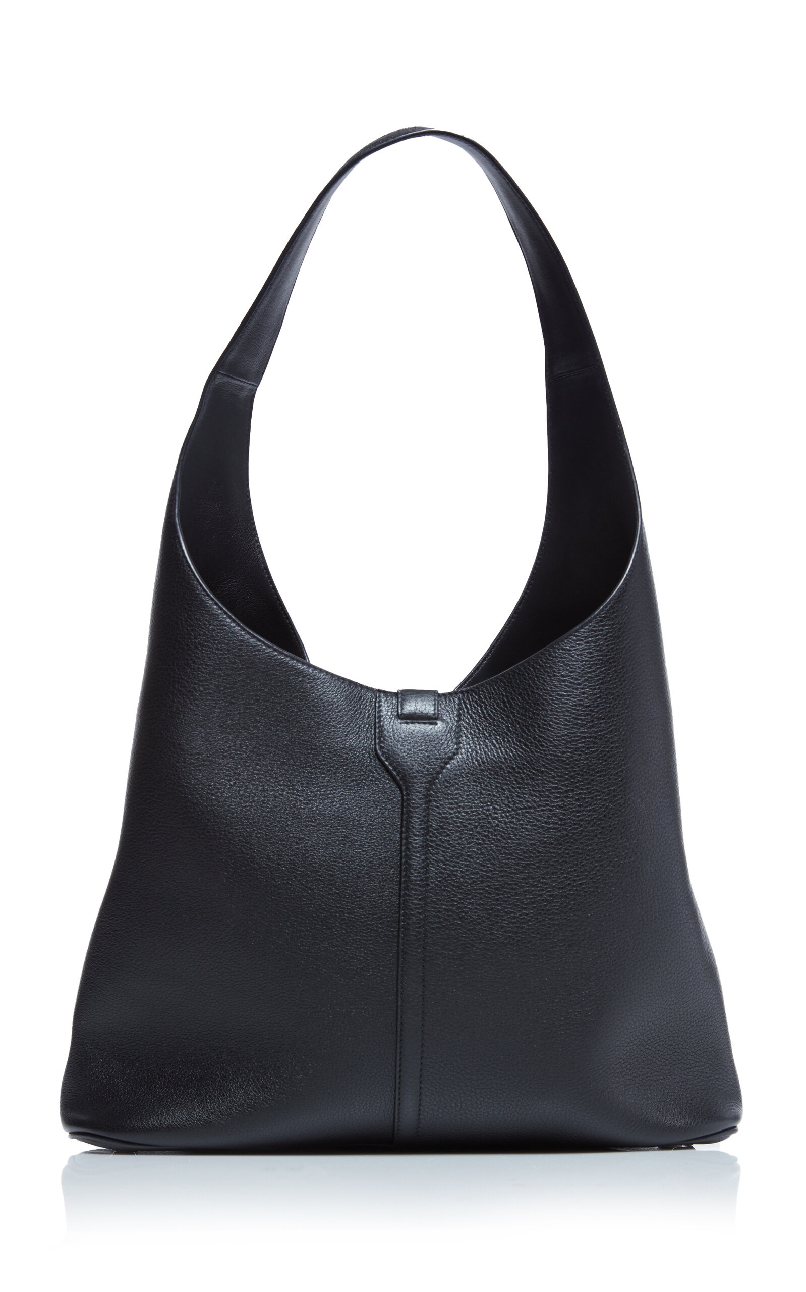 BALENCIAGA Lock-Detailed Leather Hobo Bag black