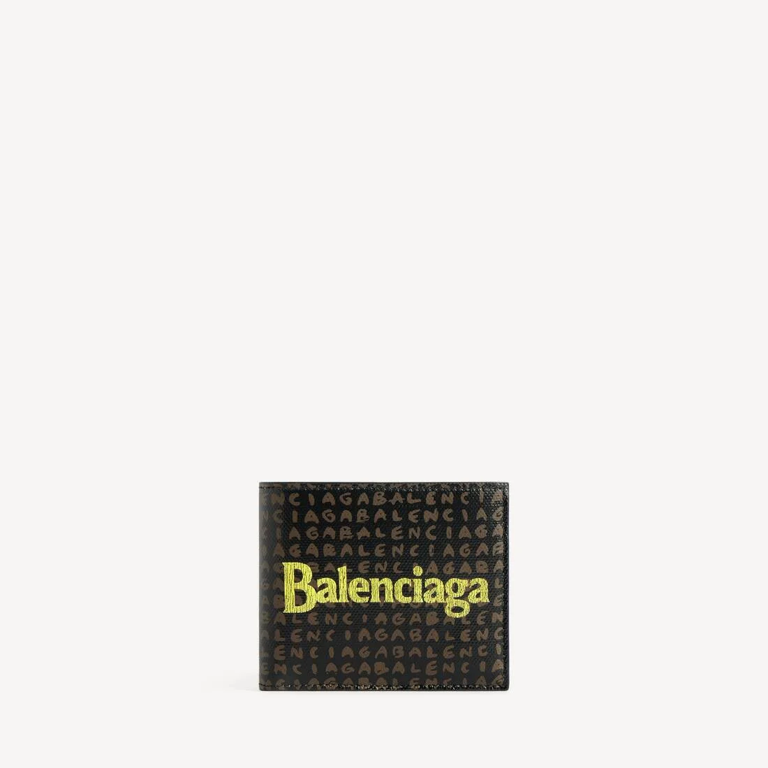 Men's Select Square Folded Coin Wallet in Black - 1