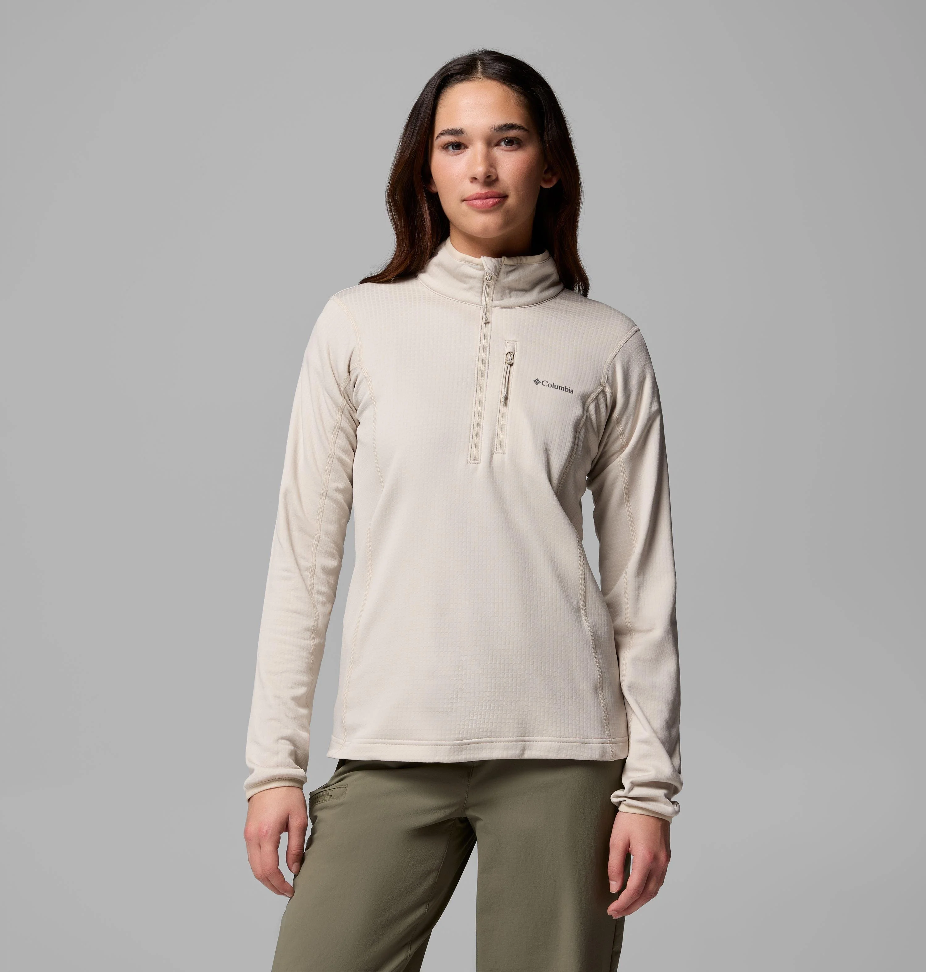 Women's Essential Hike Grid Fleece Half Zip Jacket - 1