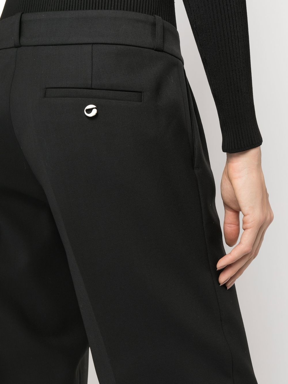 high-waist straight-leg trousers - 5