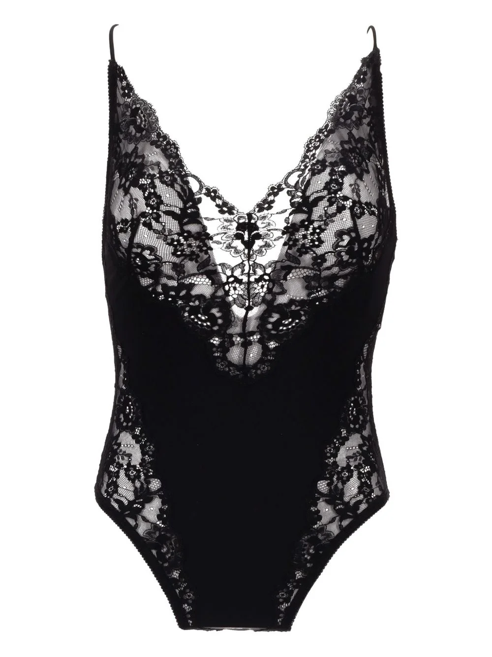 lace-trimmed bodysuit - 1