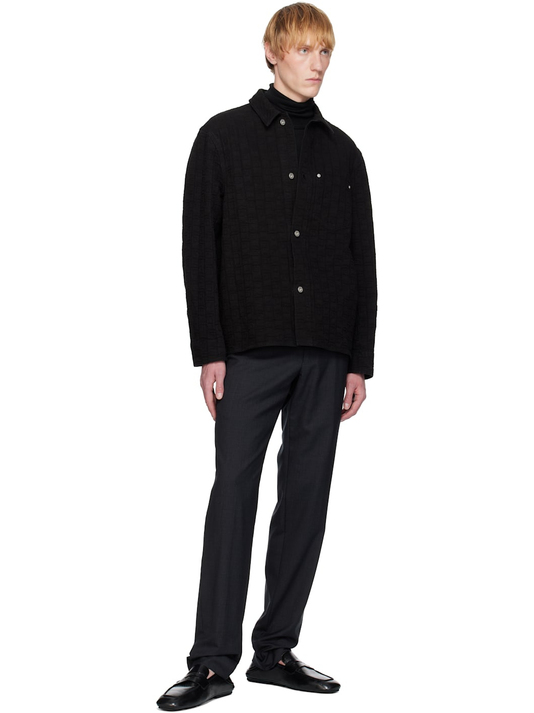 Black Calfskin Loafers - 6