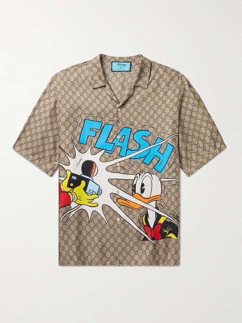 + Disney Camp-Collar Printed Silk Shirt - 1