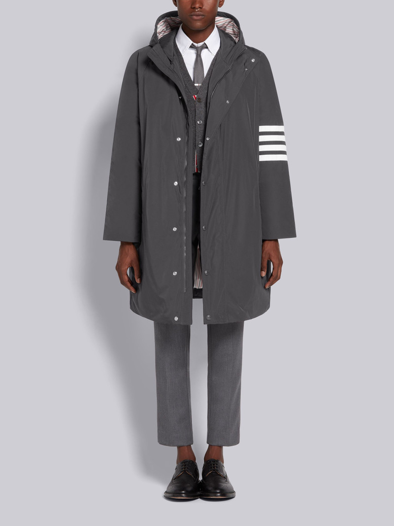 Medium Grey Poly Twill Downfill Hooded Football 4-Bar Parka 3