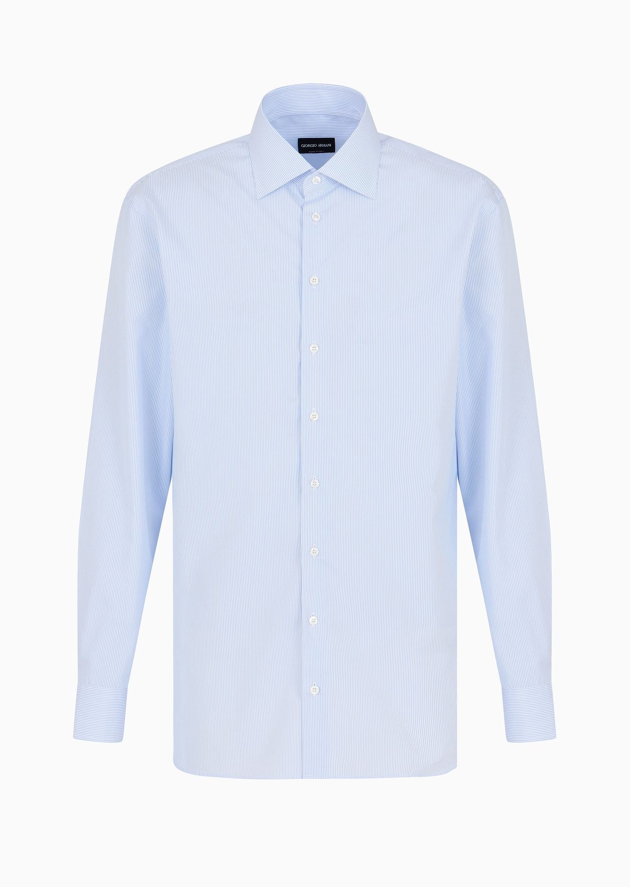 Regular-fit shirt in striped luxury cotton - 1