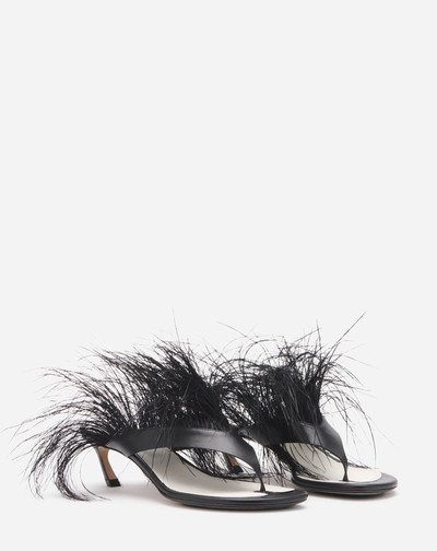 Lanvin FEATHER SWING SANDALS IN LEATHER outlook