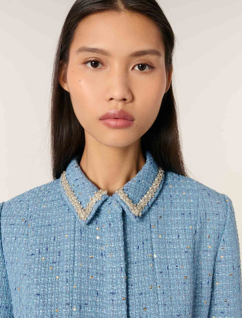 Sequin tweed mini dress 6