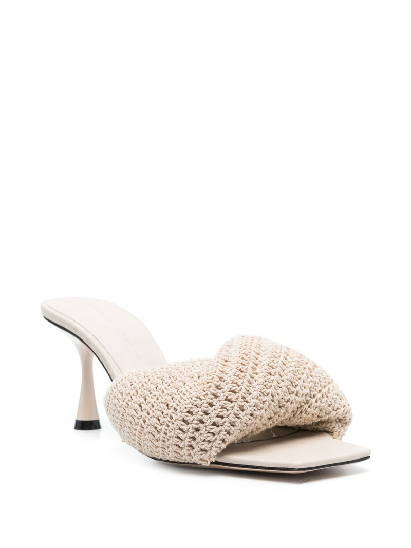 Studio Amelia 75mm twist-detail crochet mules outlook