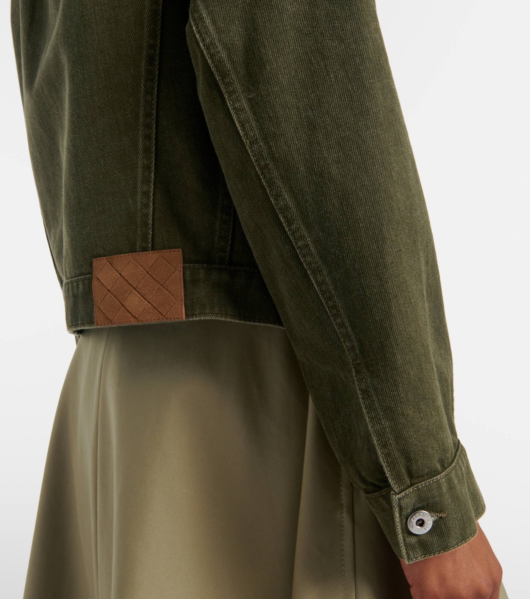 Suede-trimmed denim jacket - 5