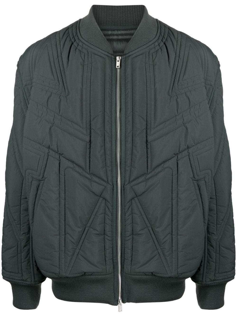 quilted bomber jacket - 1