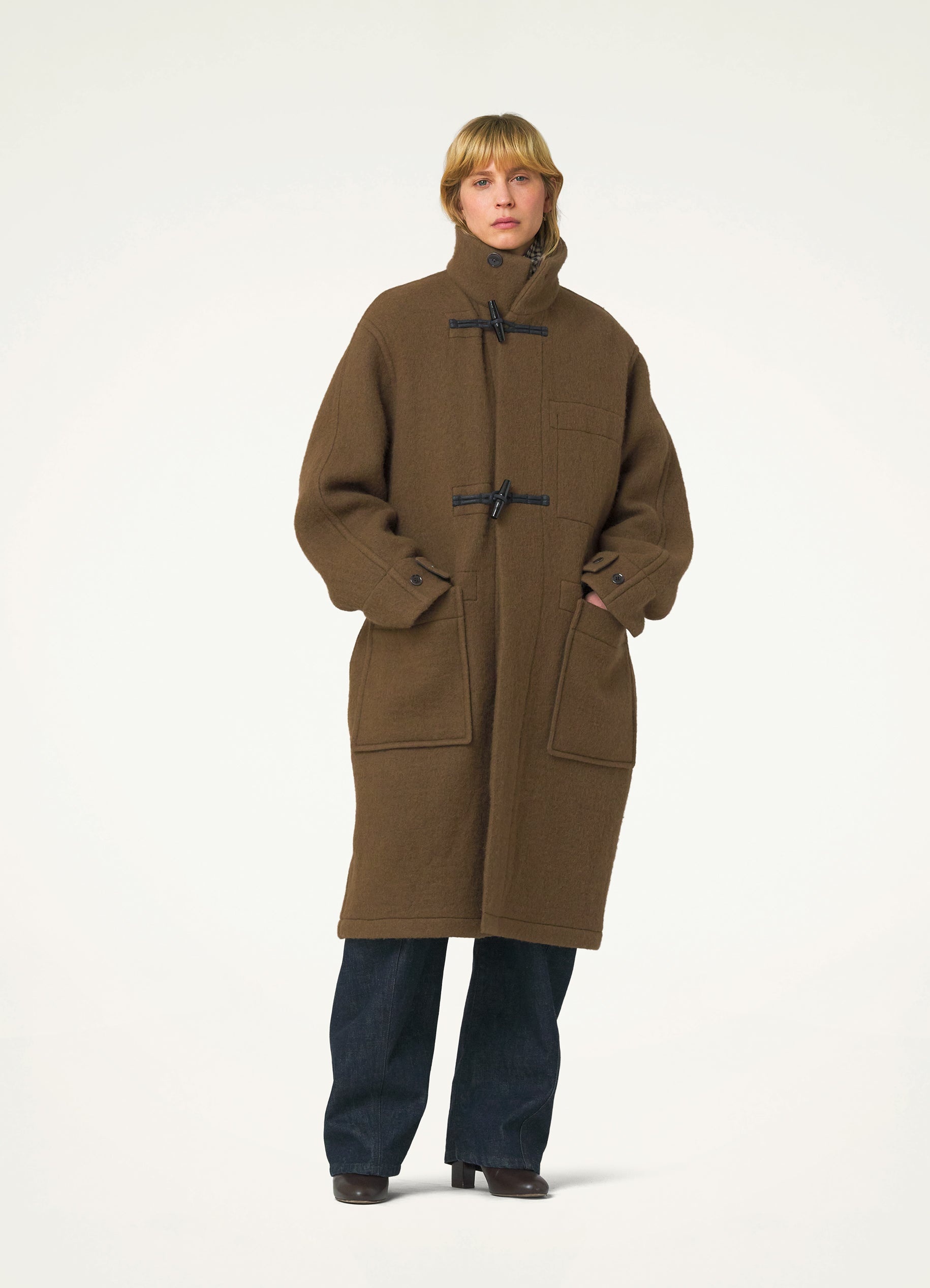 BATHROBE DUFFLE COAT - 9