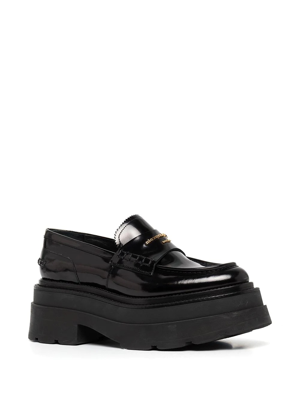 chunky sole leather loafers - 2