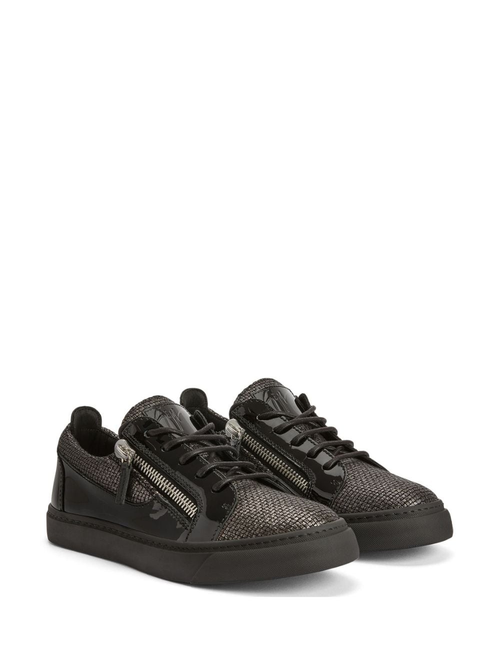 paneled low-top sneakers - 2