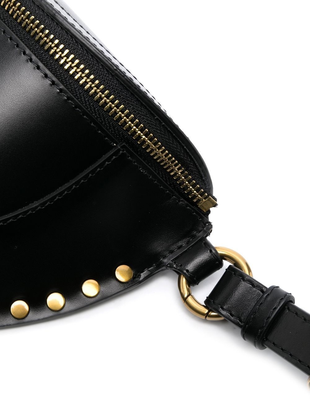 logo-print leather belt bag - 4