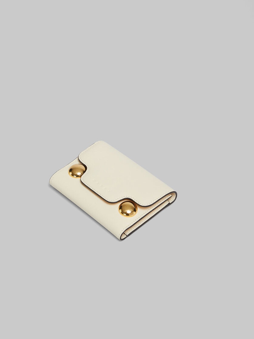CREAM LEATHER TRUNKAROO TRIFOLD WALLET - 5