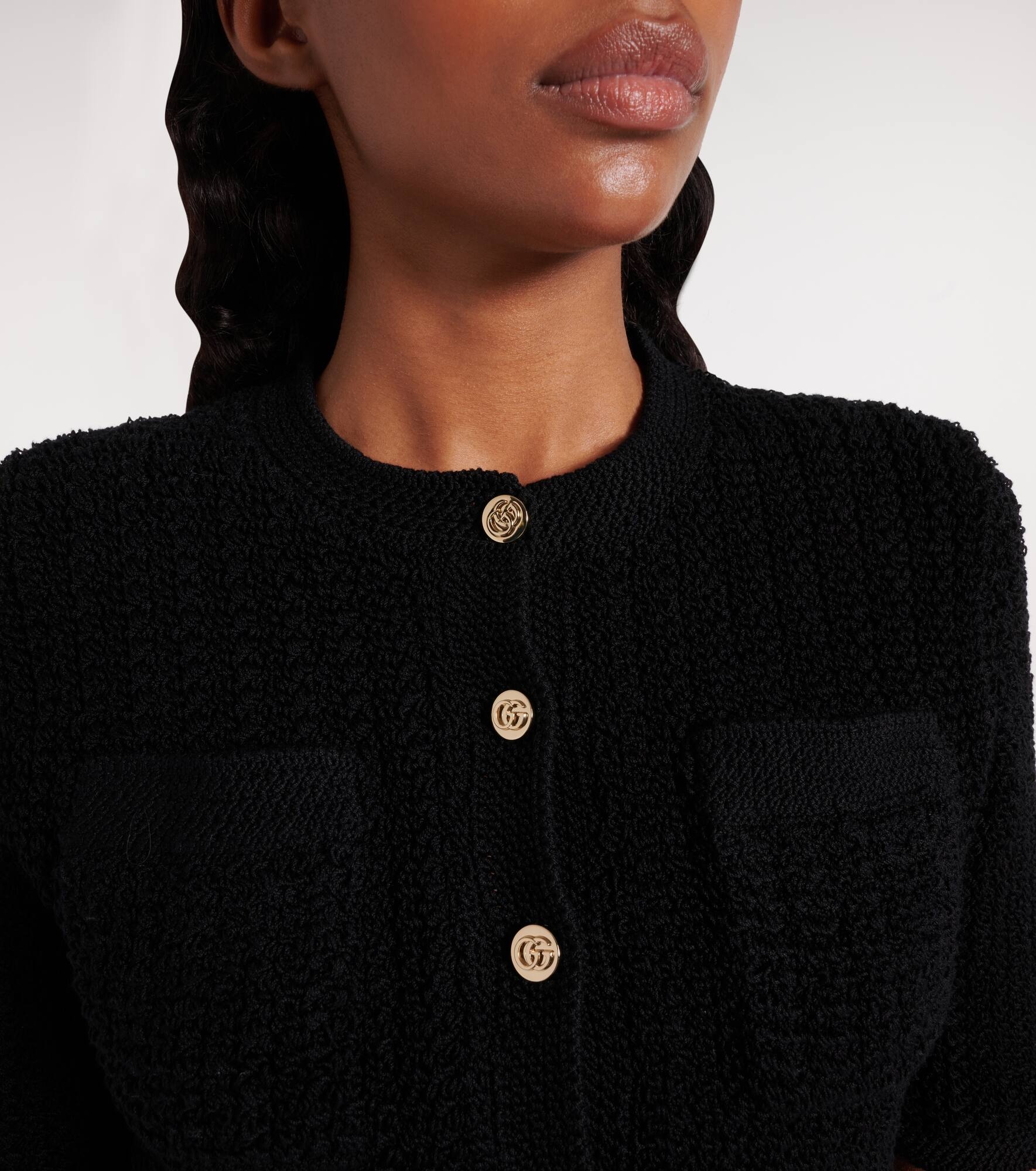 Cropped cotton-blend cardigan - 4