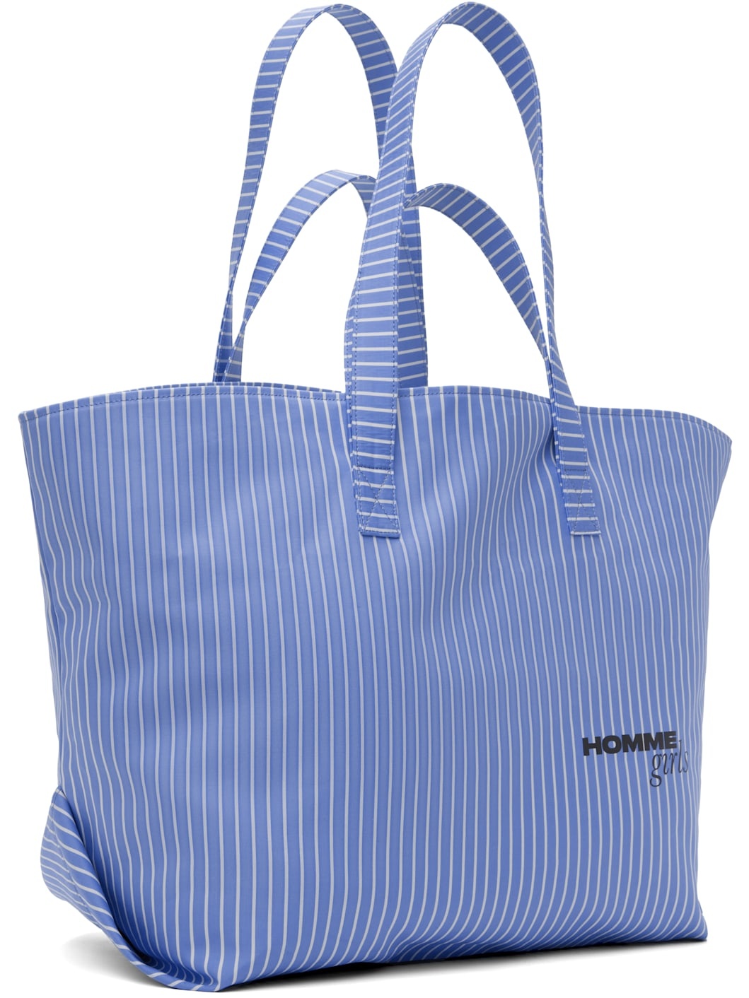 Blue & White Twill Bonded Tote - 2