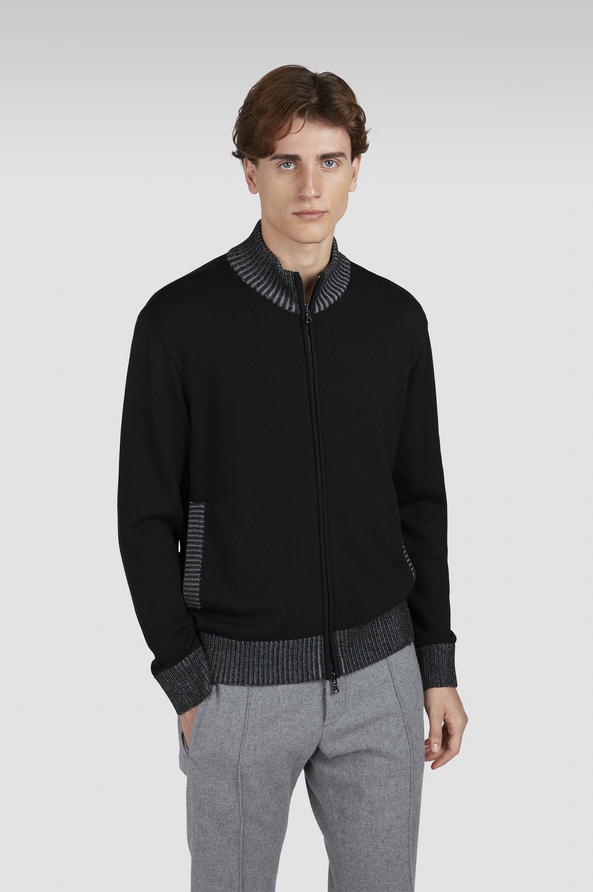 SOFT COOL TOUCH WOOL SWEATER WITH ZIP CLOSURE - 6