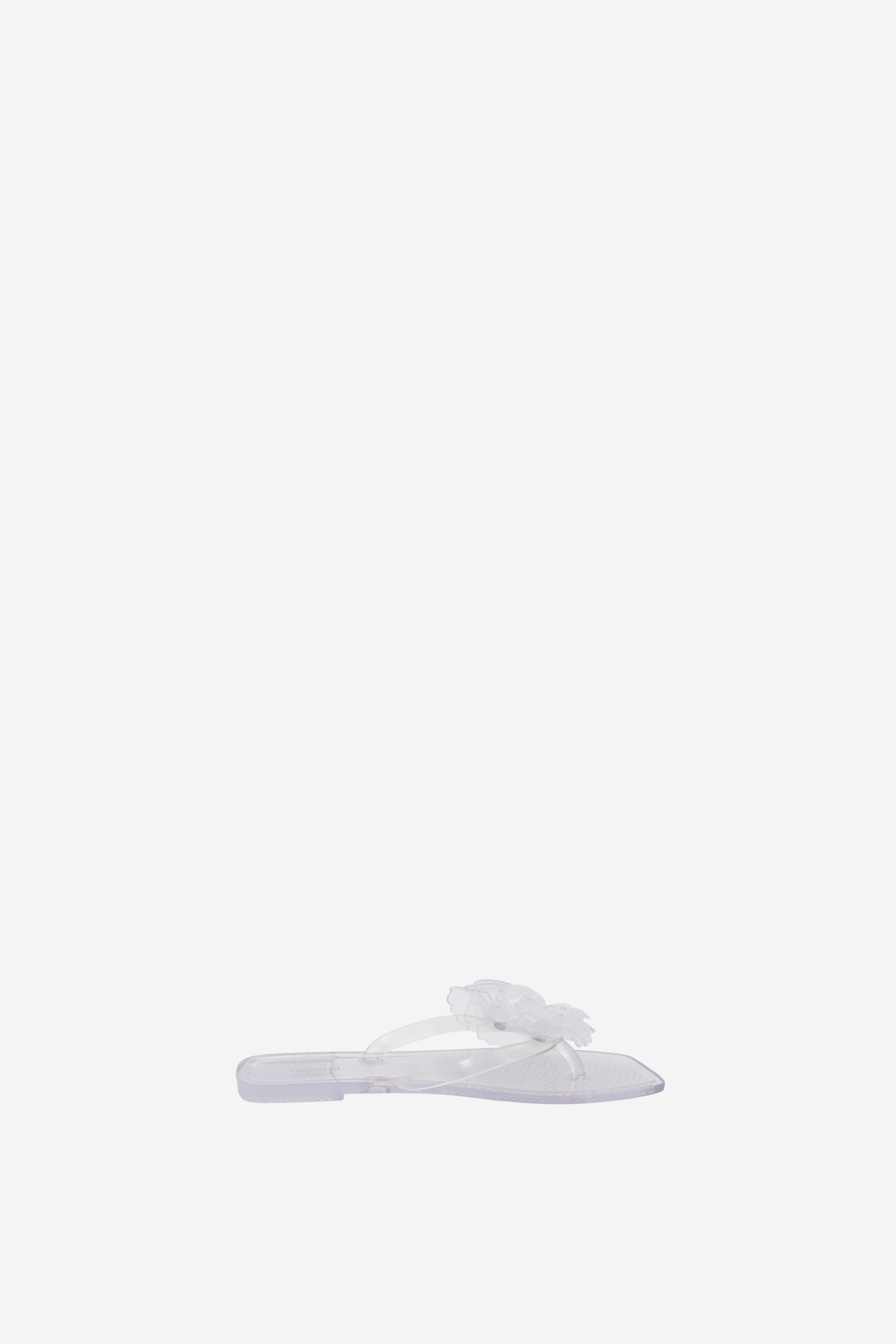 Silicone Flower Flat Sandals - 4
