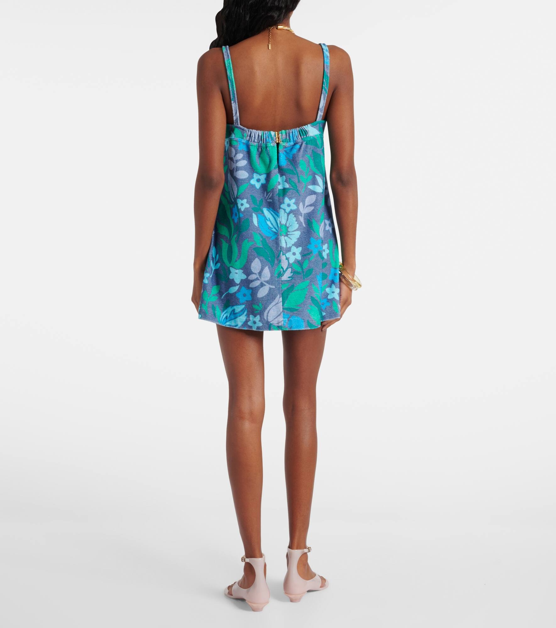 Floral cotton jersey minidress - 3