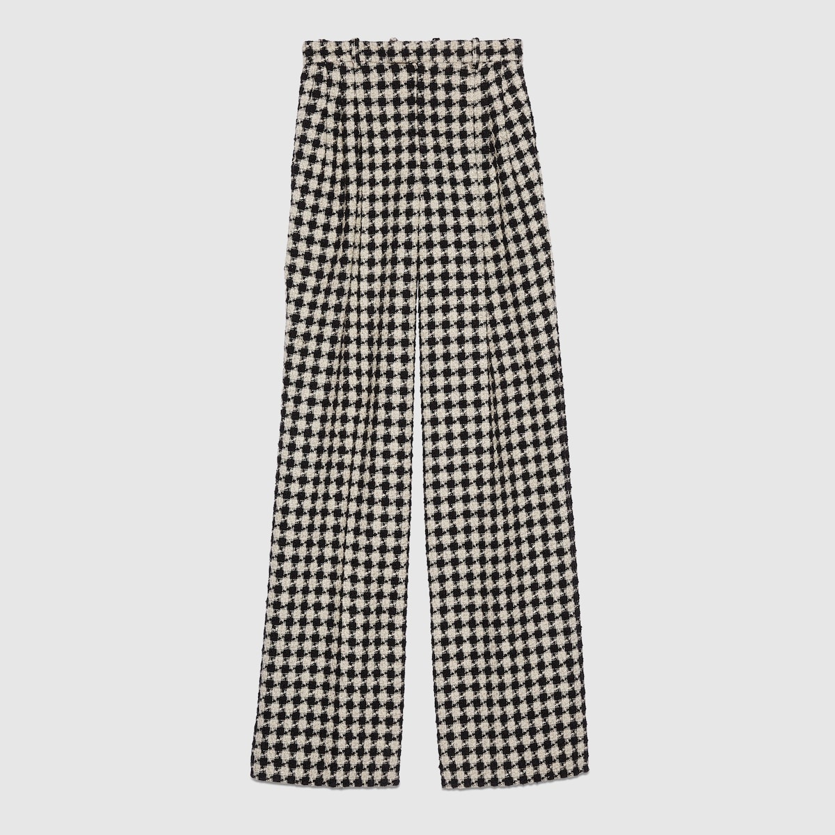 Gingham cotton tweed pant - 1