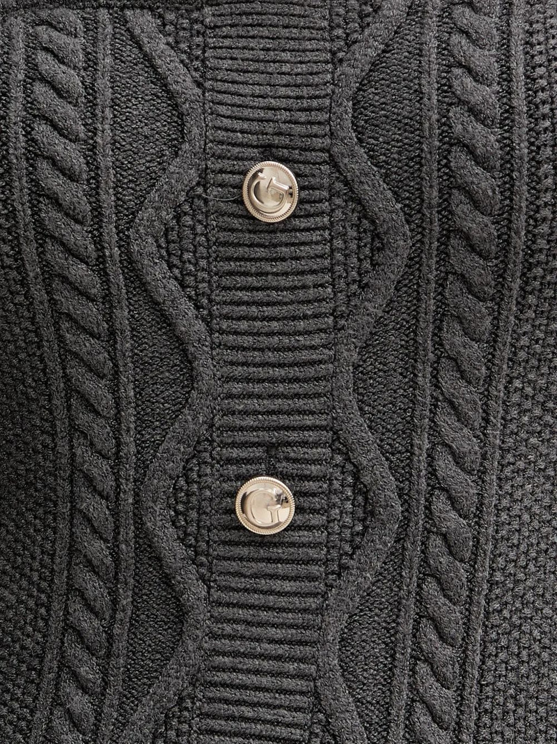 cable knit button mini dress 5