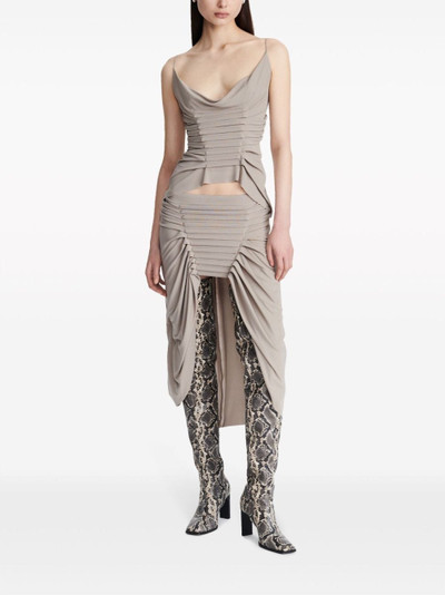 Dion Lee Ventral draped midi skirt outlook