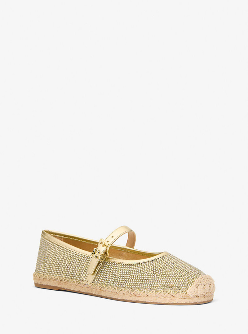 Lynn Embellished Glitter Chain Mesh Ballet Espadrille 1
