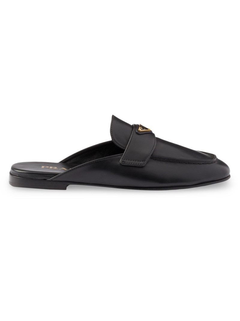 Women's Leather Mules - Black 1
