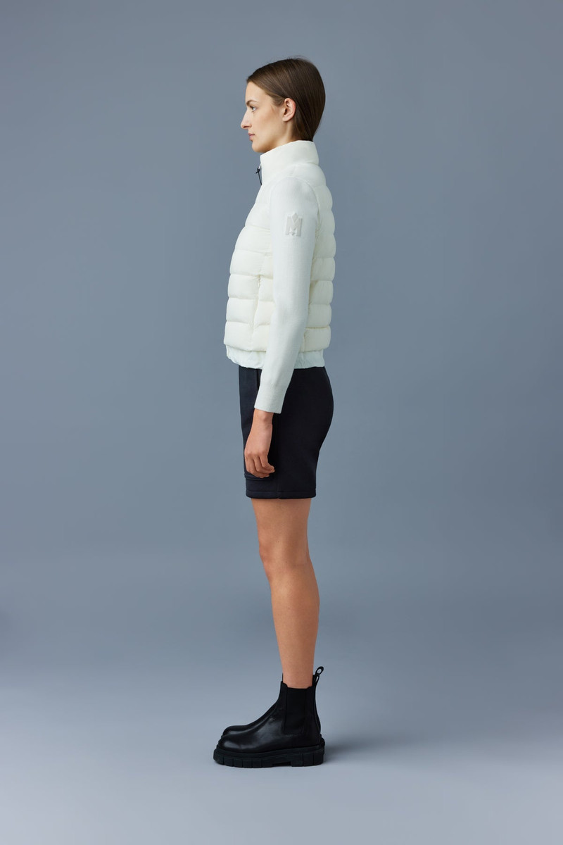OCEANE Recycled hybrid jacket with rib knit sleeves 3