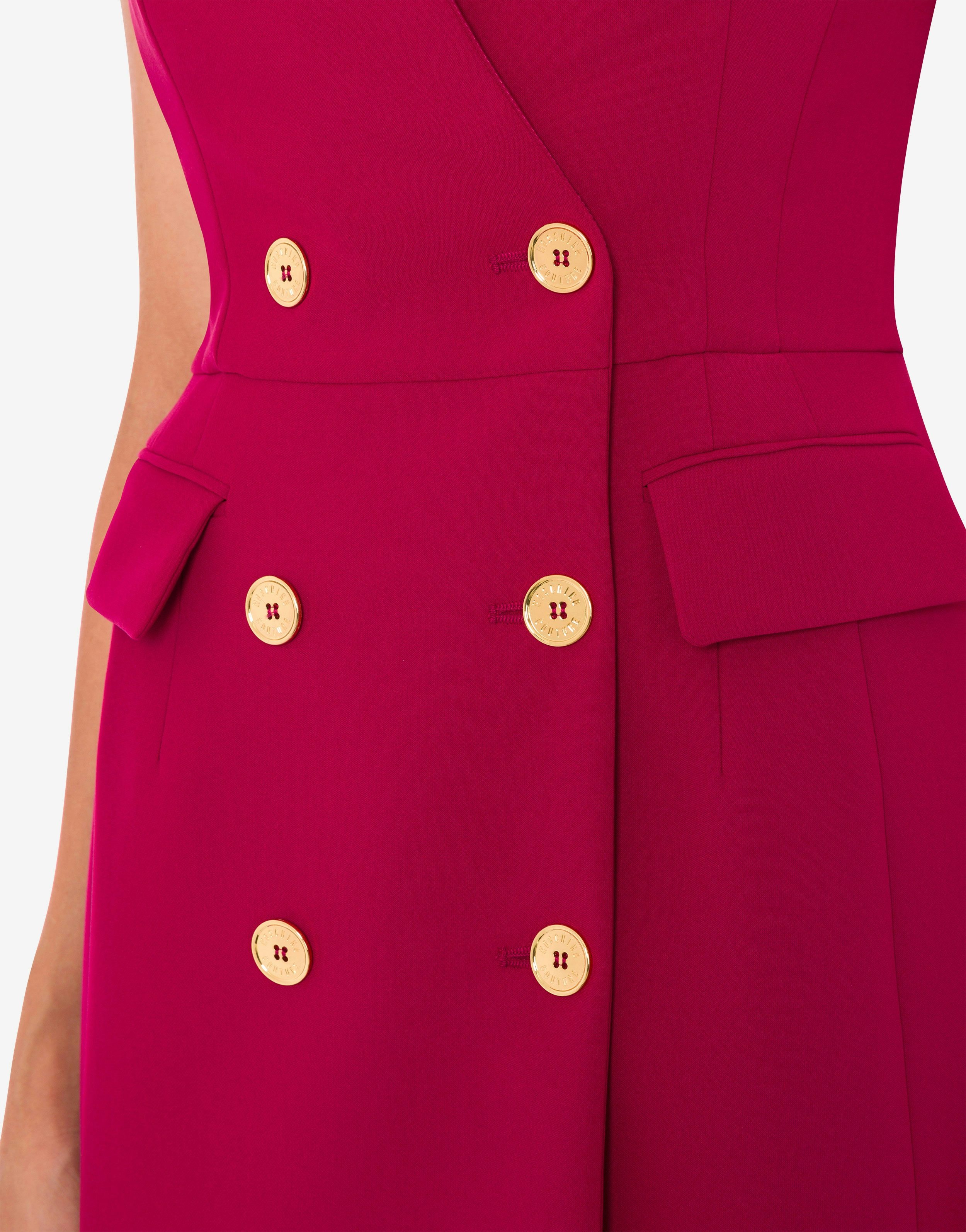 GOLD BUTTONS ROBE MANTEAU DRESS - 4