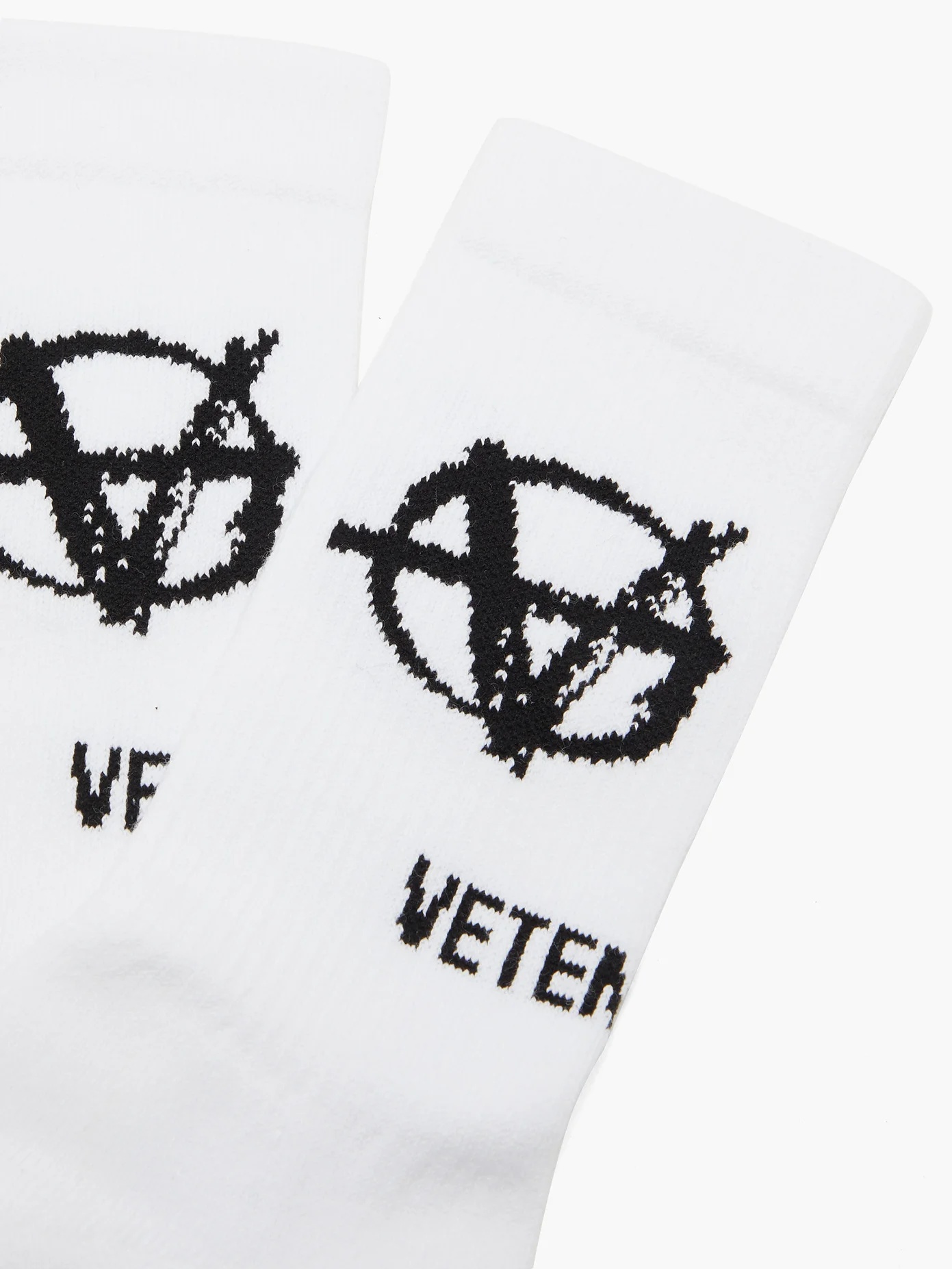 Anarchy-jacquard cotton-blend knit socks - 2