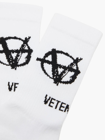 VETEMENTS Anarchy-jacquard cotton-blend knit socks outlook