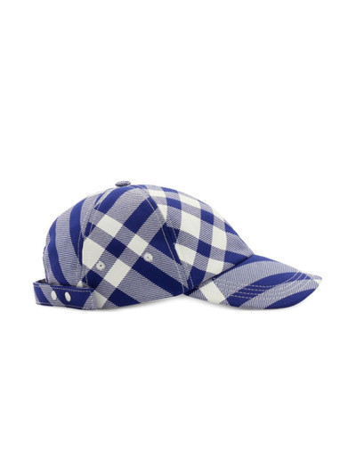 Burberry check-plaid cotton baseball cap outlook