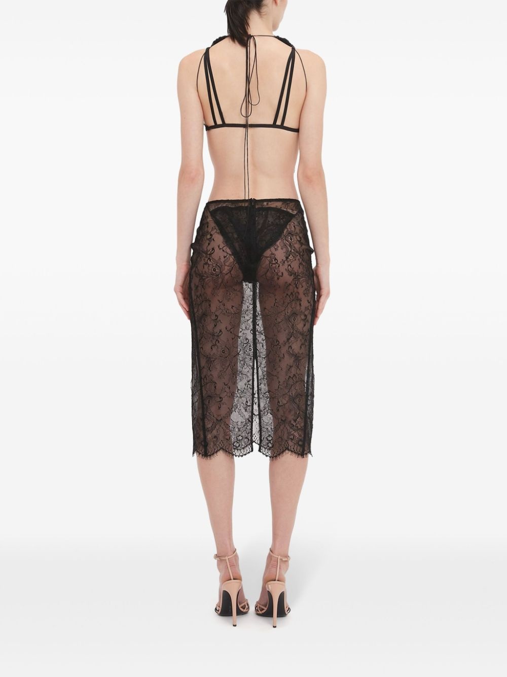 halterneck lace bodysuit - 4