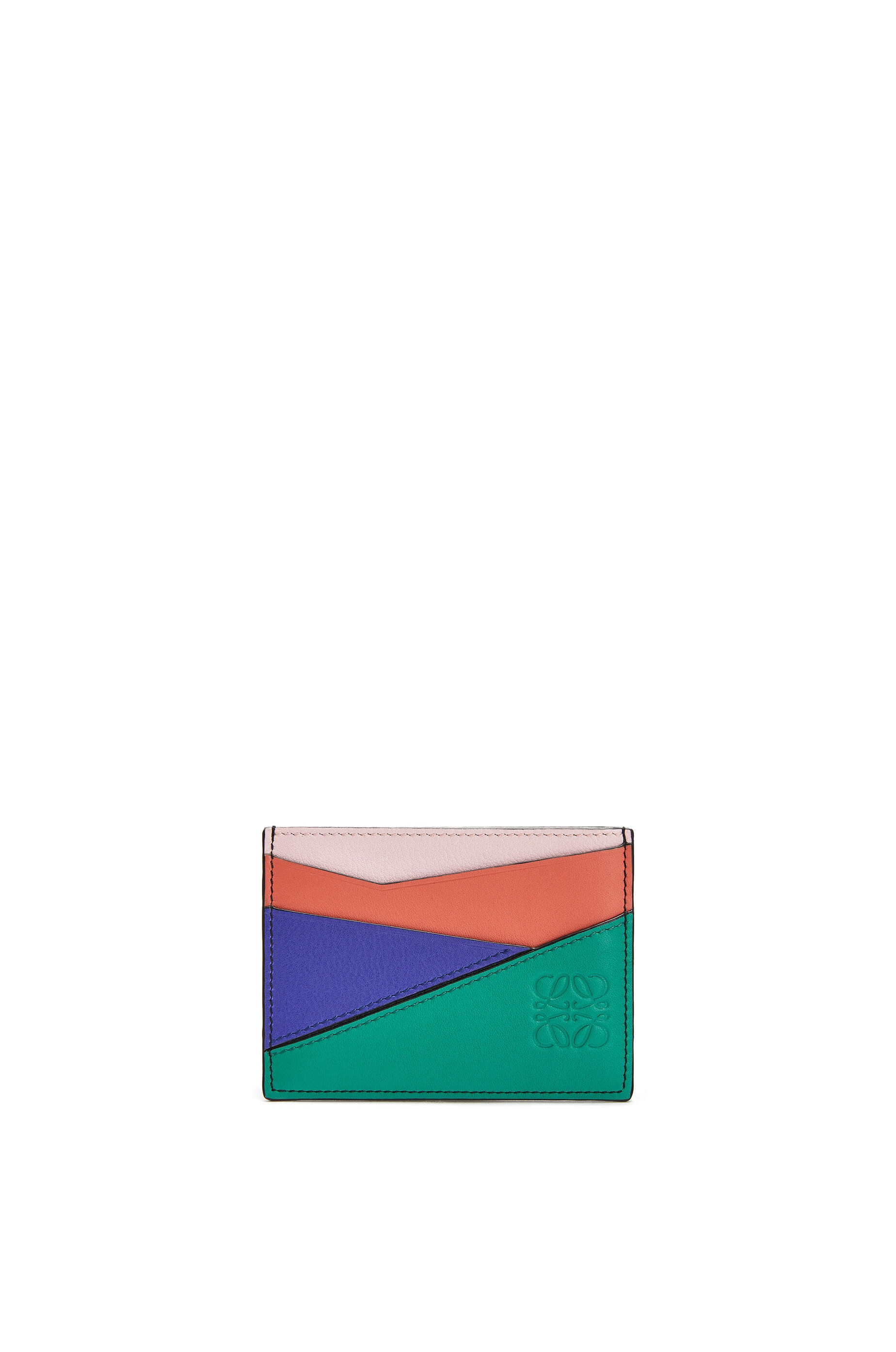 Puzzle plain cardholder in classic calfskin - 1