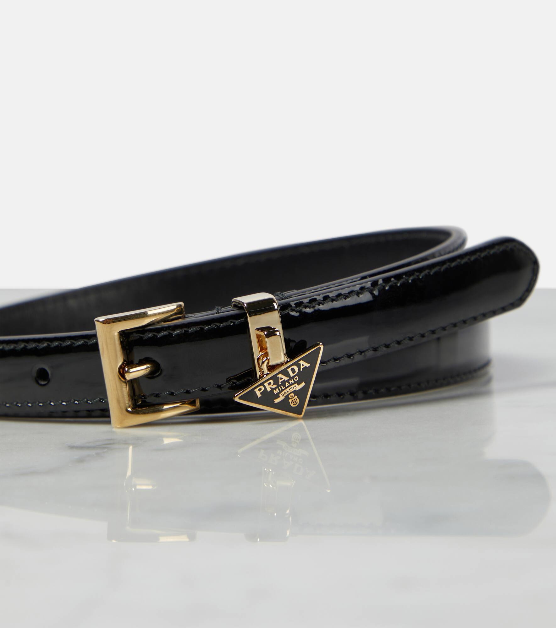Logo leather belt - 4
