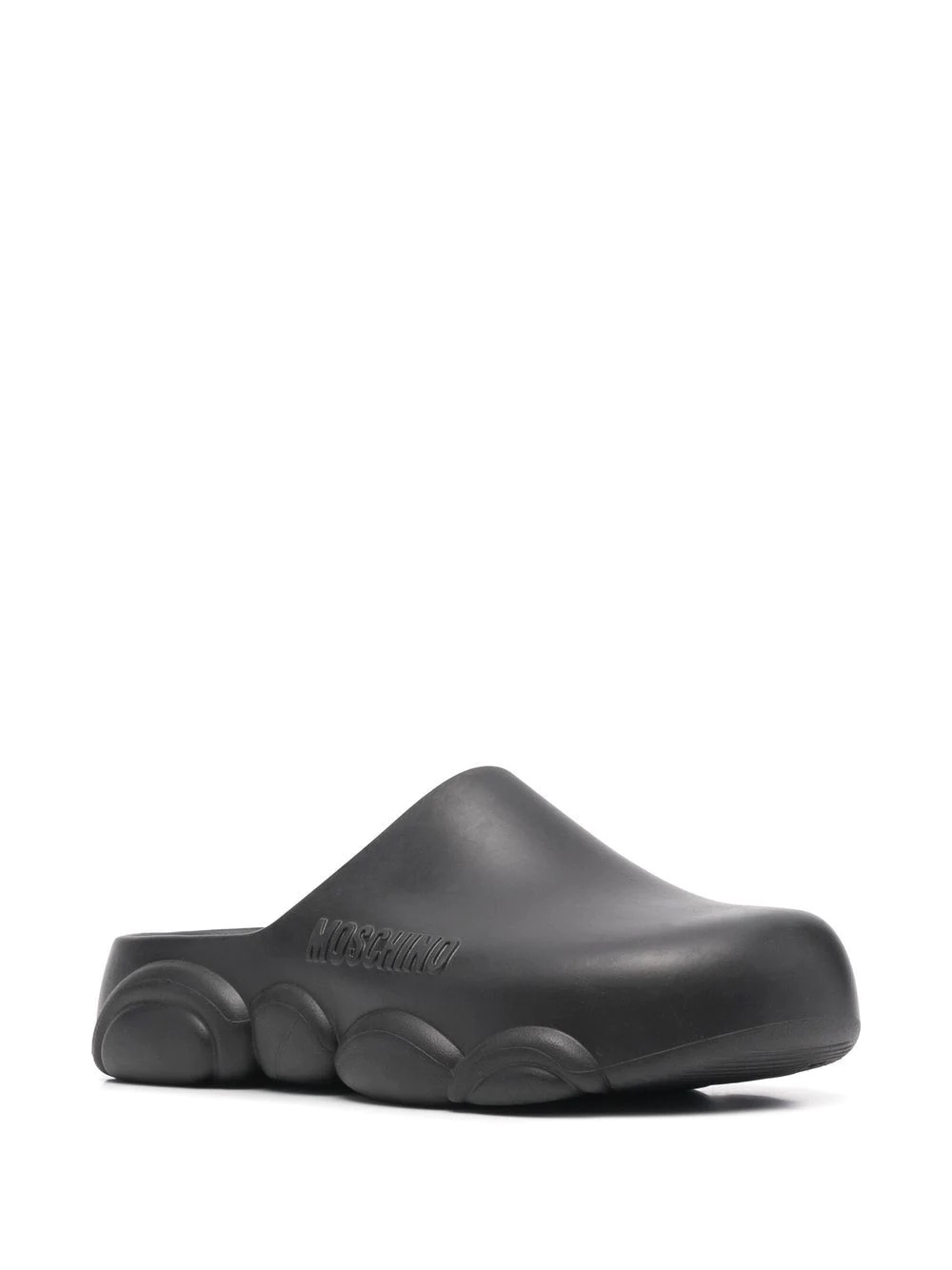 logo embossed mules - 2