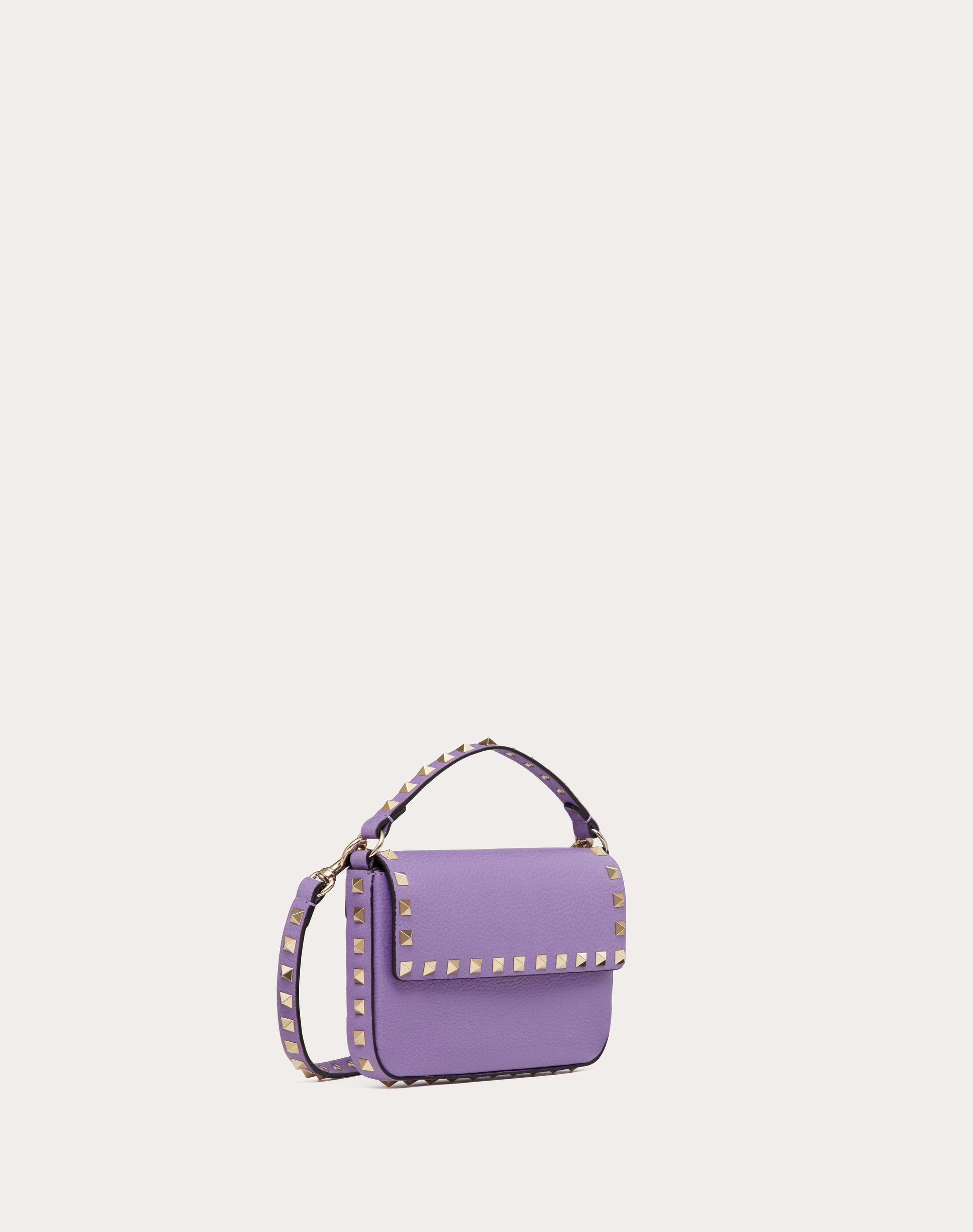 ROCKSTUD GRAINY CALFSKIN POUCH - 3