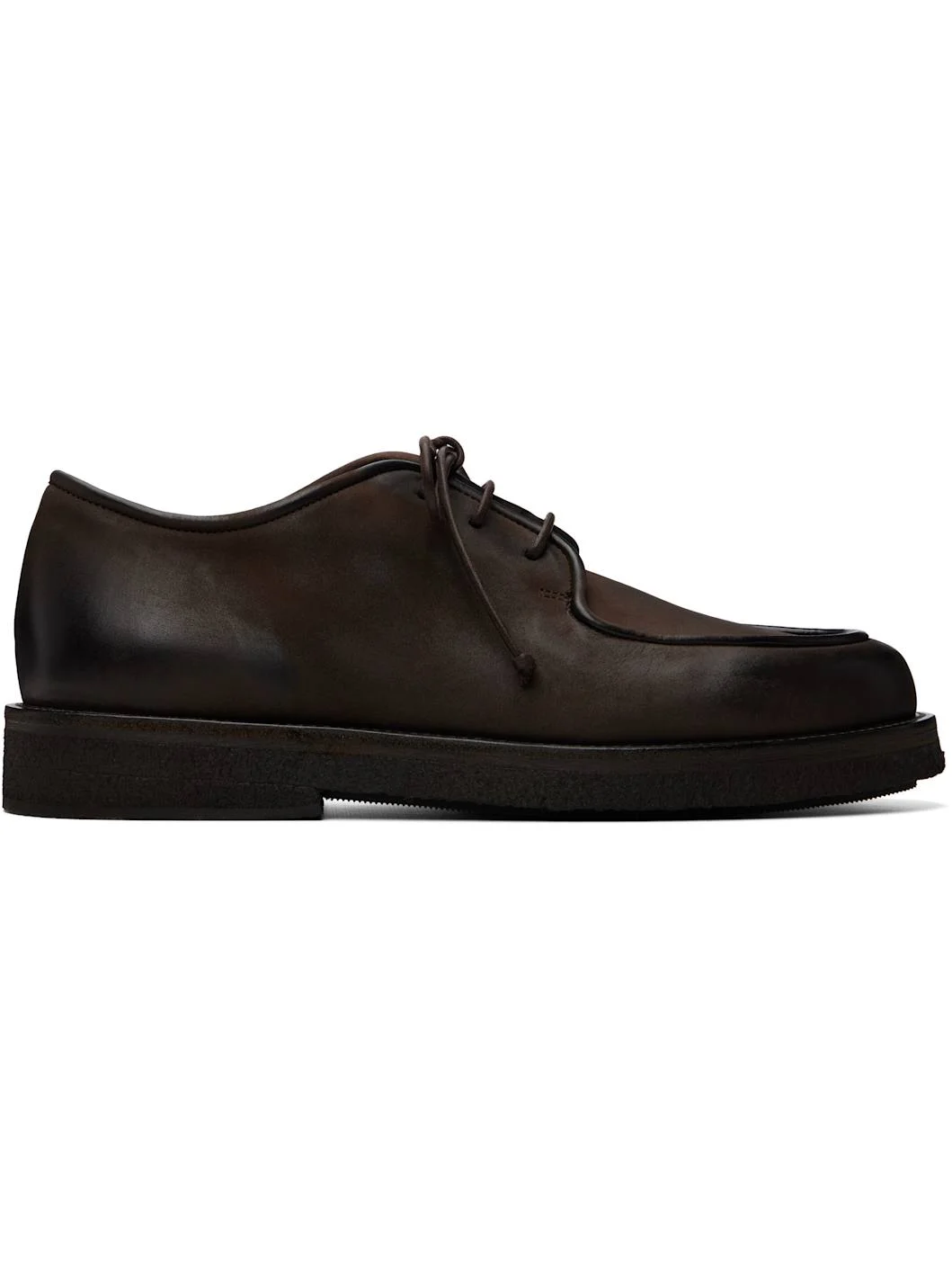 Brown Moccar Leather Oxfords - 1