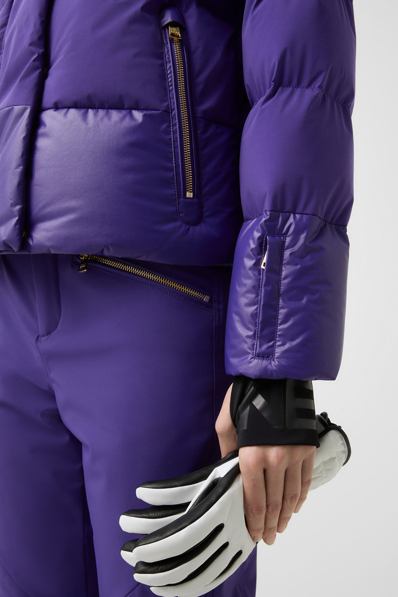 Maja down ski jacket in Violet 7