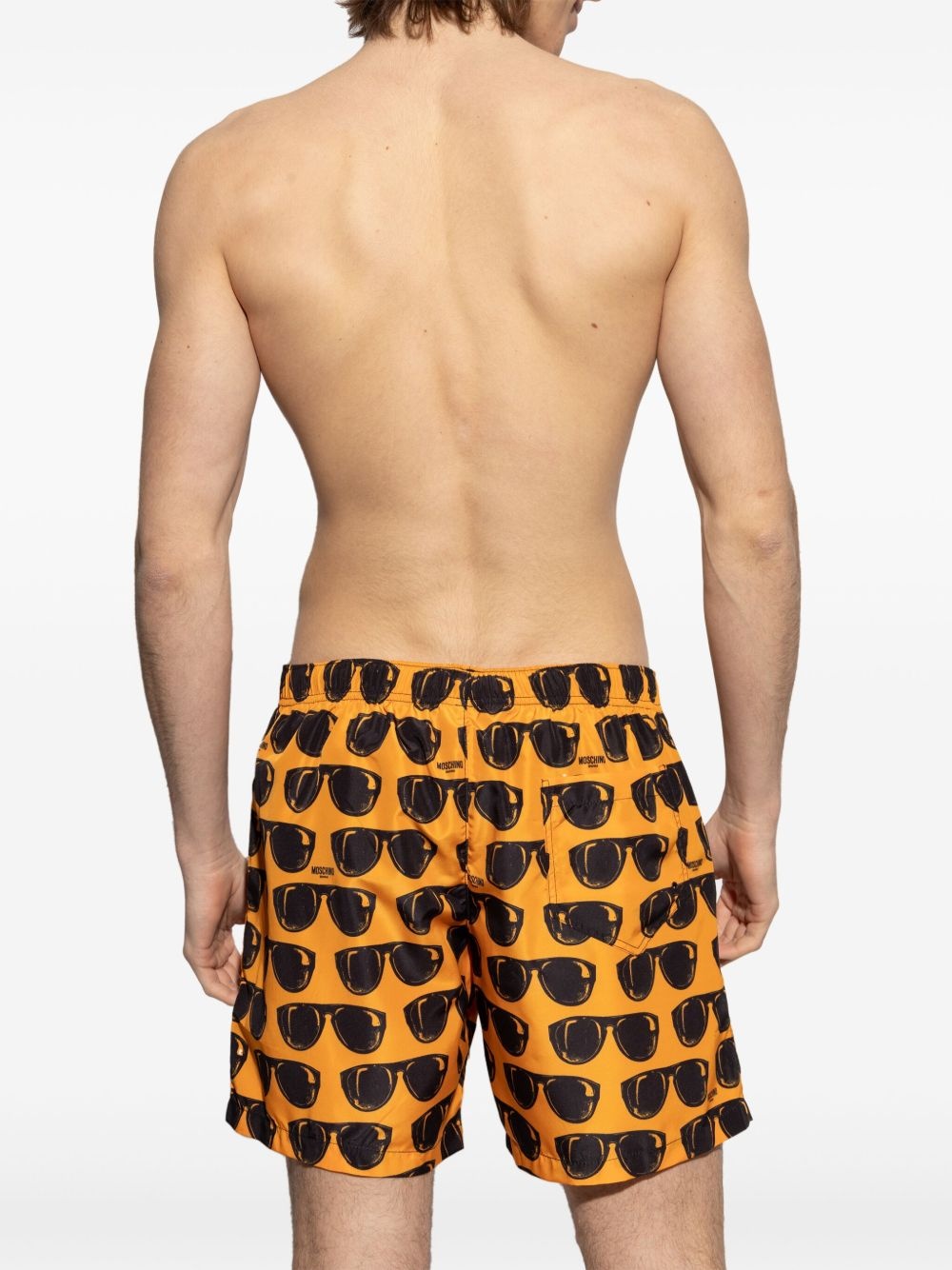 glasses-pattern swim shorts - 3
