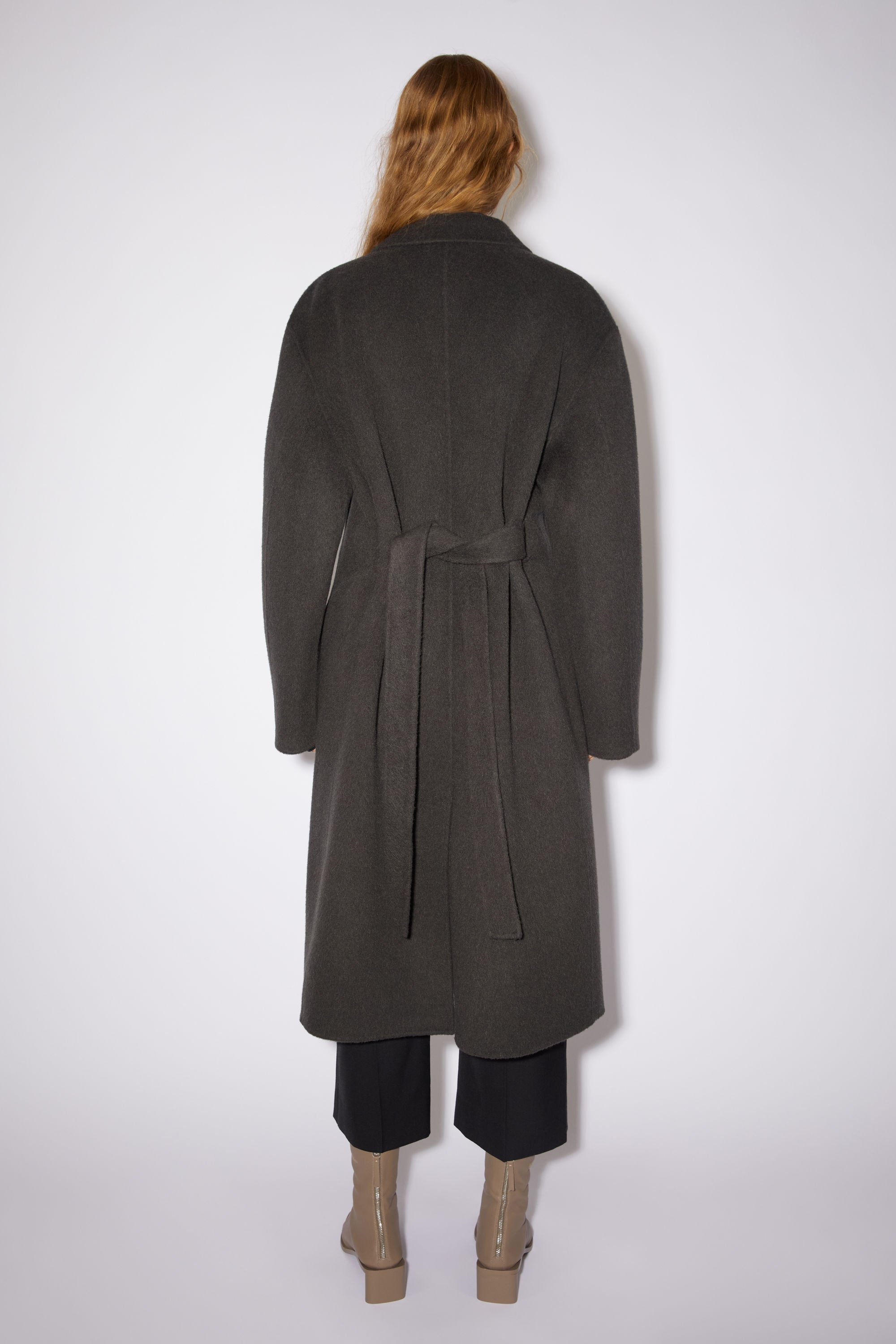 Wrap coat - Charcoal Grey - 3